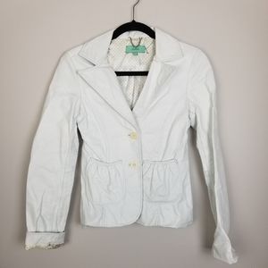 Doma white leather jacket